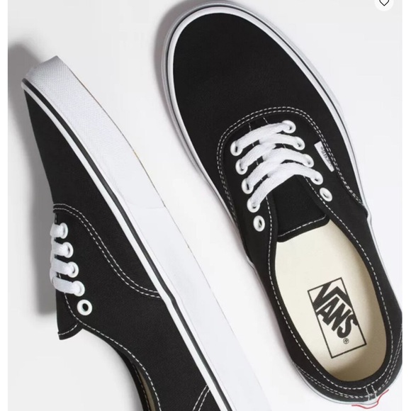 Vans Shoes - Vans Authentic Shoe - Black and White Canvas Sneakers